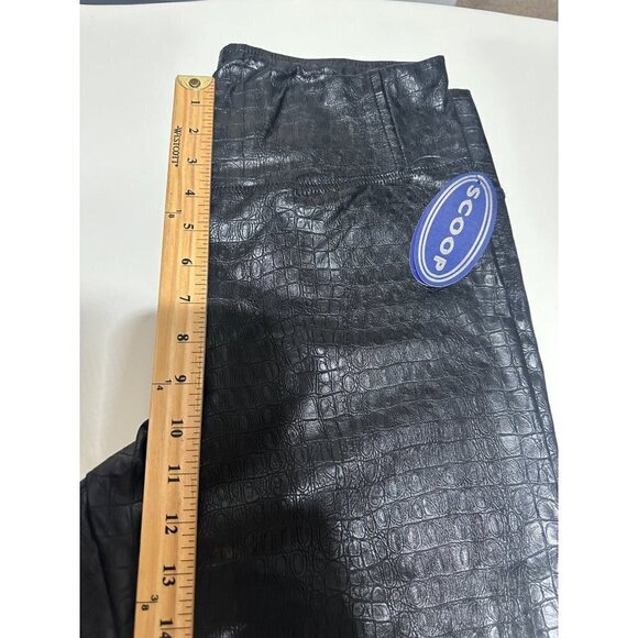 Scoop Faux Leather Embossed Croc Leggings Size XL 16-18 NWT - Picture 6 of 7